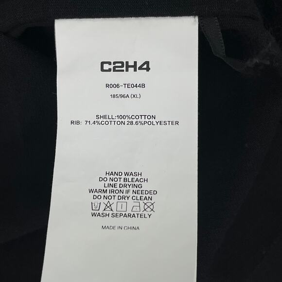 C2H4 Black Long Sleeve Shirt XL Crewneck Water Voyage - Picture 5 of 6